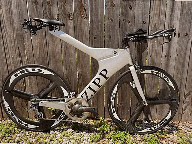 Zipp 2001 Time Trial TT Bike Long Beam Dura Ace 10 Speed 700c Zipp Crank Carbon